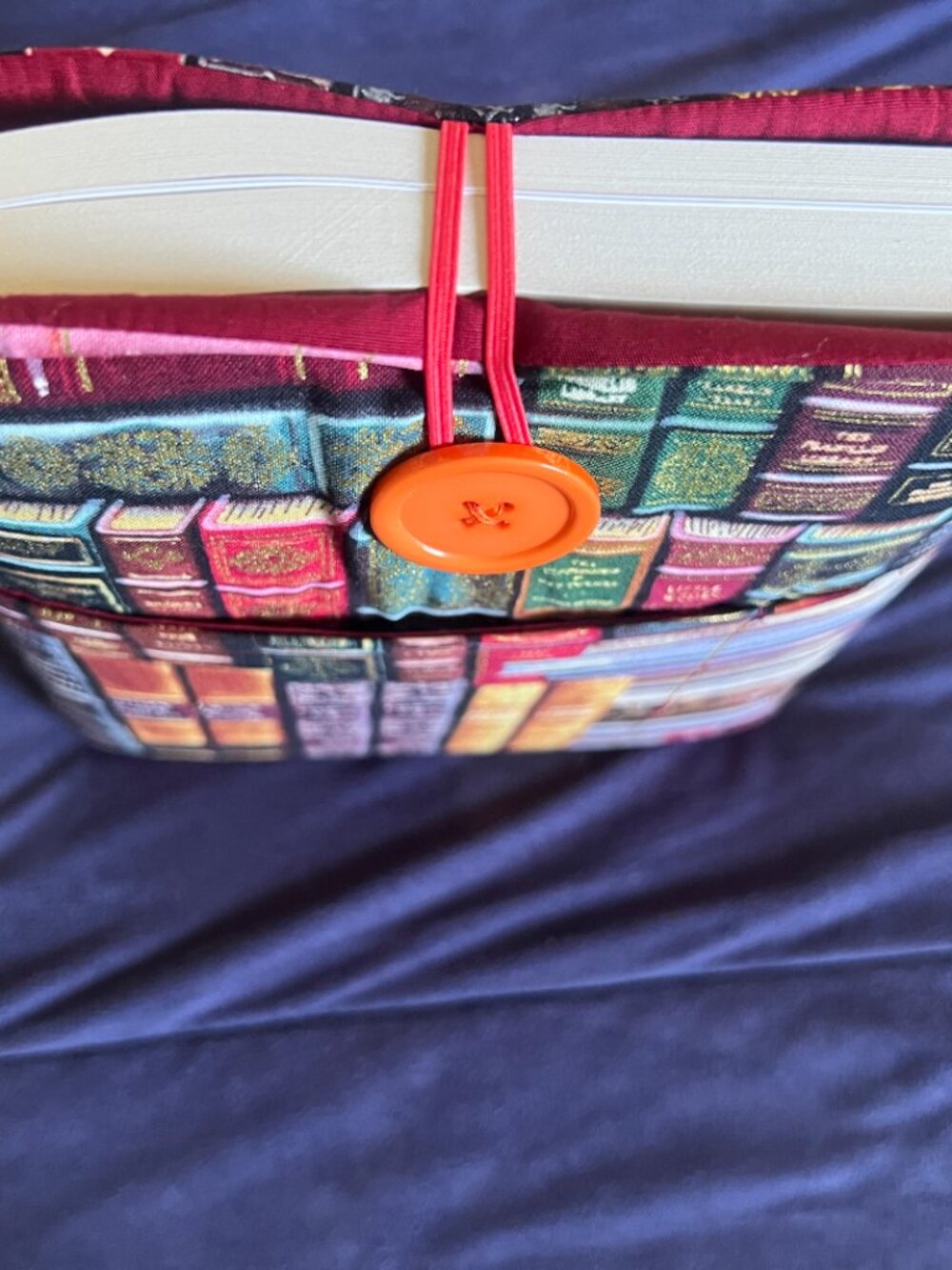 NWOT Book Sleeve & e-Reader Pouch, Button Closure, Front Pocket, Bookmark - Picture 7 of 14